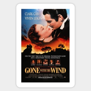 Gone With The Wind 1998 Re-Release Movie Poster Sticker